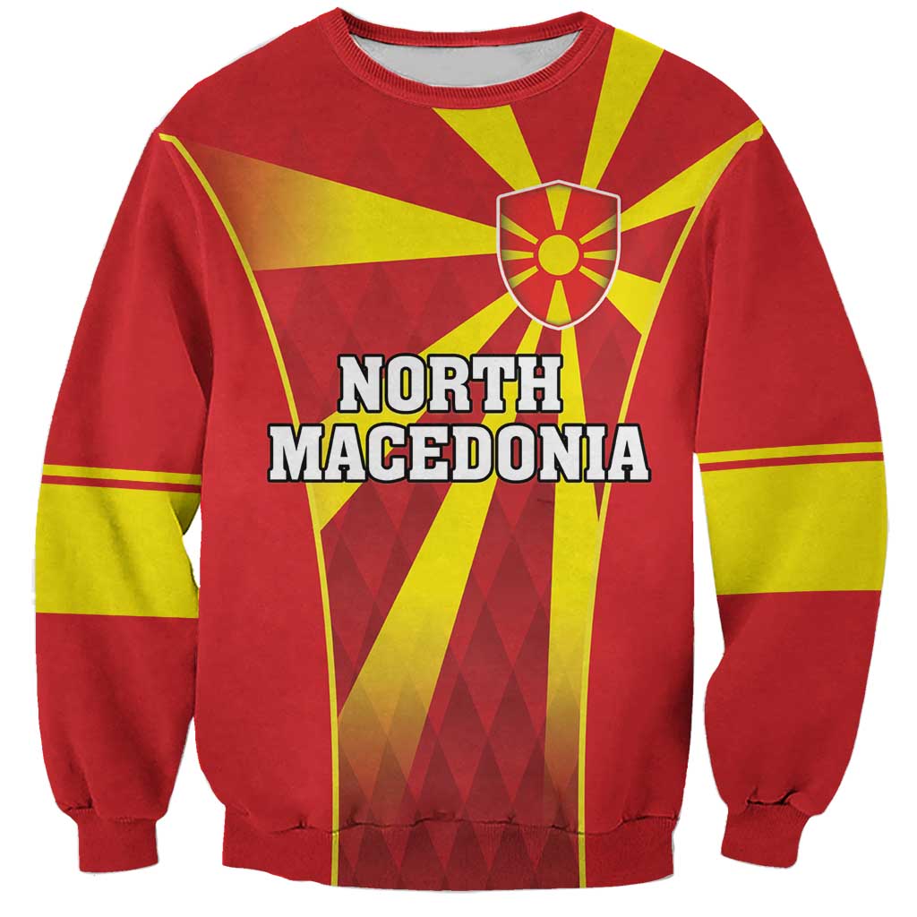 Custom North Macedonia Football Sweatshirt Come On Lavovi