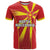 Custom North Macedonia Football T Shirt Come On Lavovi