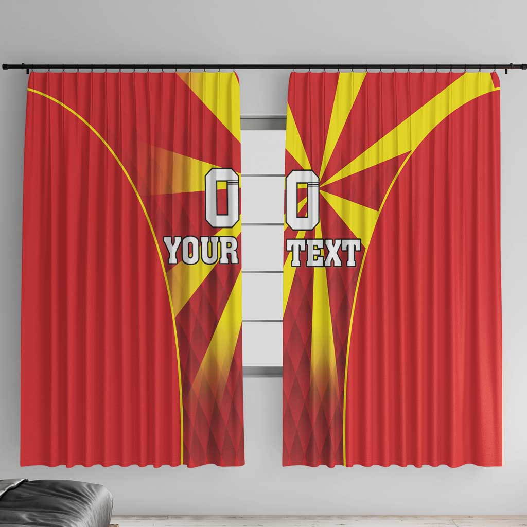 Custom North Macedonia Football Window Curtain Come On Lavovi