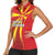 Custom North Macedonia Football Women Sleeveless Polo Shirt Come On Lavovi