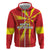 Custom North Macedonia Football Zip Hoodie Come On Lavovi