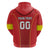 Custom North Macedonia Football Zip Hoodie Come On Lavovi