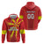 Custom North Macedonia Football Zip Hoodie Come On Lavovi