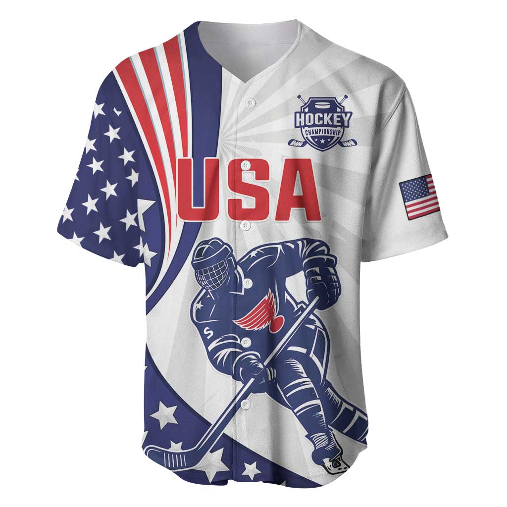 Custom United States Ice Hockey Baseball Jersey USA Go Champions