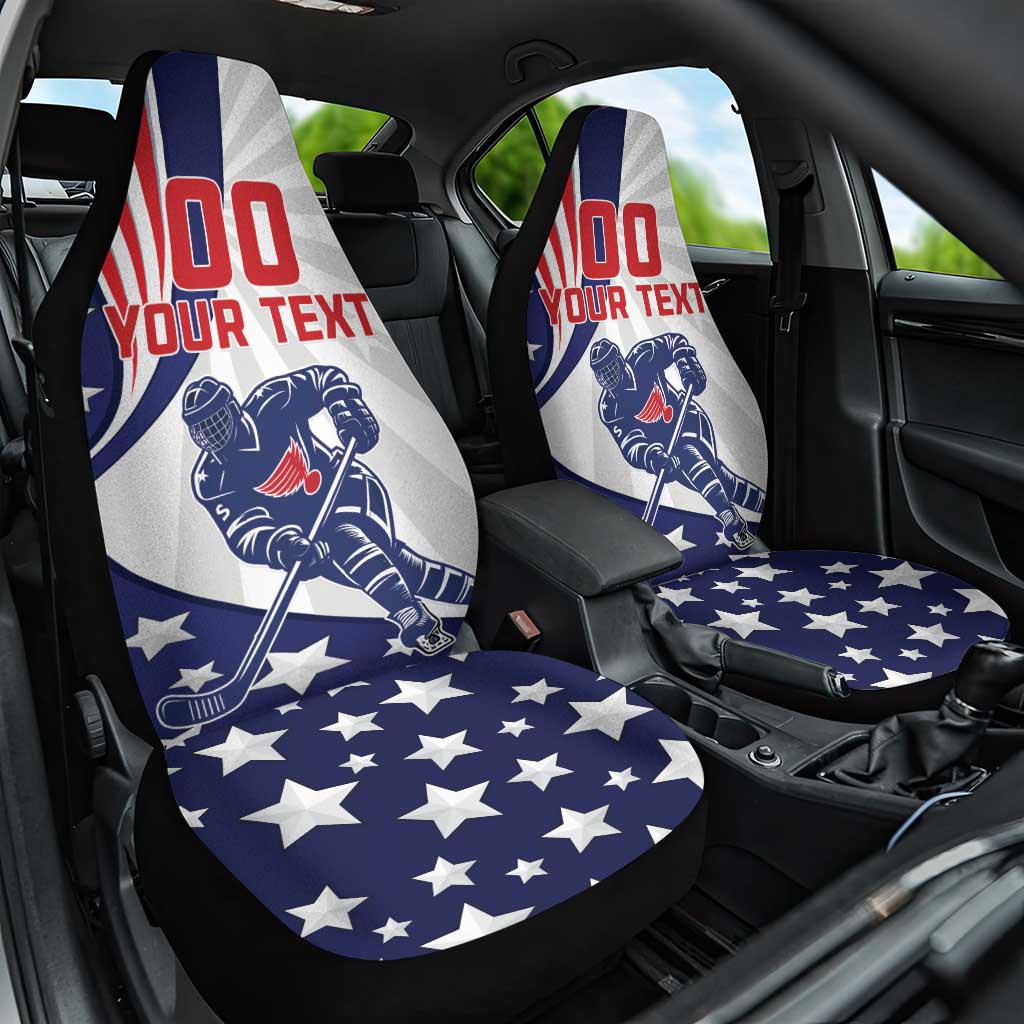 Custom United States Ice Hockey Car Seat Cover USA Go Champions