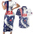 Custom United States Ice Hockey Couples Matching Short Sleeve Bodycon Dress and Hawaiian Shirt USA Go Champions