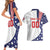 Custom United States Ice Hockey Couples Matching Short Sleeve Bodycon Dress and Hawaiian Shirt USA Go Champions