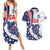 Custom United States Ice Hockey Couples Matching Summer Maxi Dress and Hawaiian Shirt USA Go Champions