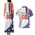 Custom United States Ice Hockey Couples Matching Tank Maxi Dress and Hawaiian Shirt USA Go Champions