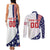 Custom United States Ice Hockey Couples Matching Tank Maxi Dress and Long Sleeve Button Shirt USA Go Champions