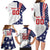 Custom United States Ice Hockey Family Matching Long Sleeve Bodycon Dress and Hawaiian Shirt USA Go Champions