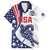 Custom United States Ice Hockey Family Matching Long Sleeve Bodycon Dress and Hawaiian Shirt USA Go Champions