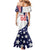 Custom United States Ice Hockey Family Matching Mermaid Dress and Hawaiian Shirt USA Go Champions