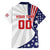 Custom United States Ice Hockey Family Matching Off The Shoulder Long Sleeve Dress and Hawaiian Shirt USA Go Champions