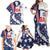 Custom United States Ice Hockey Family Matching Off Shoulder Maxi Dress and Hawaiian Shirt USA Go Champions