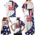 Custom United States Ice Hockey Family Matching Off Shoulder Maxi Dress and Hawaiian Shirt USA Go Champions