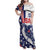 Custom United States Ice Hockey Family Matching Off Shoulder Maxi Dress and Hawaiian Shirt USA Go Champions