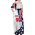 Custom United States Ice Hockey Family Matching Off Shoulder Maxi Dress and Hawaiian Shirt USA Go Champions