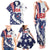 Custom United States Ice Hockey Family Matching Tank Maxi Dress and Hawaiian Shirt USA Go Champions