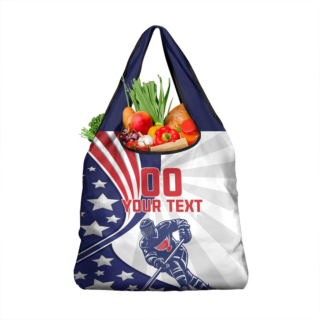 Custom United States Ice Hockey Grocery Bag USA Go Champions