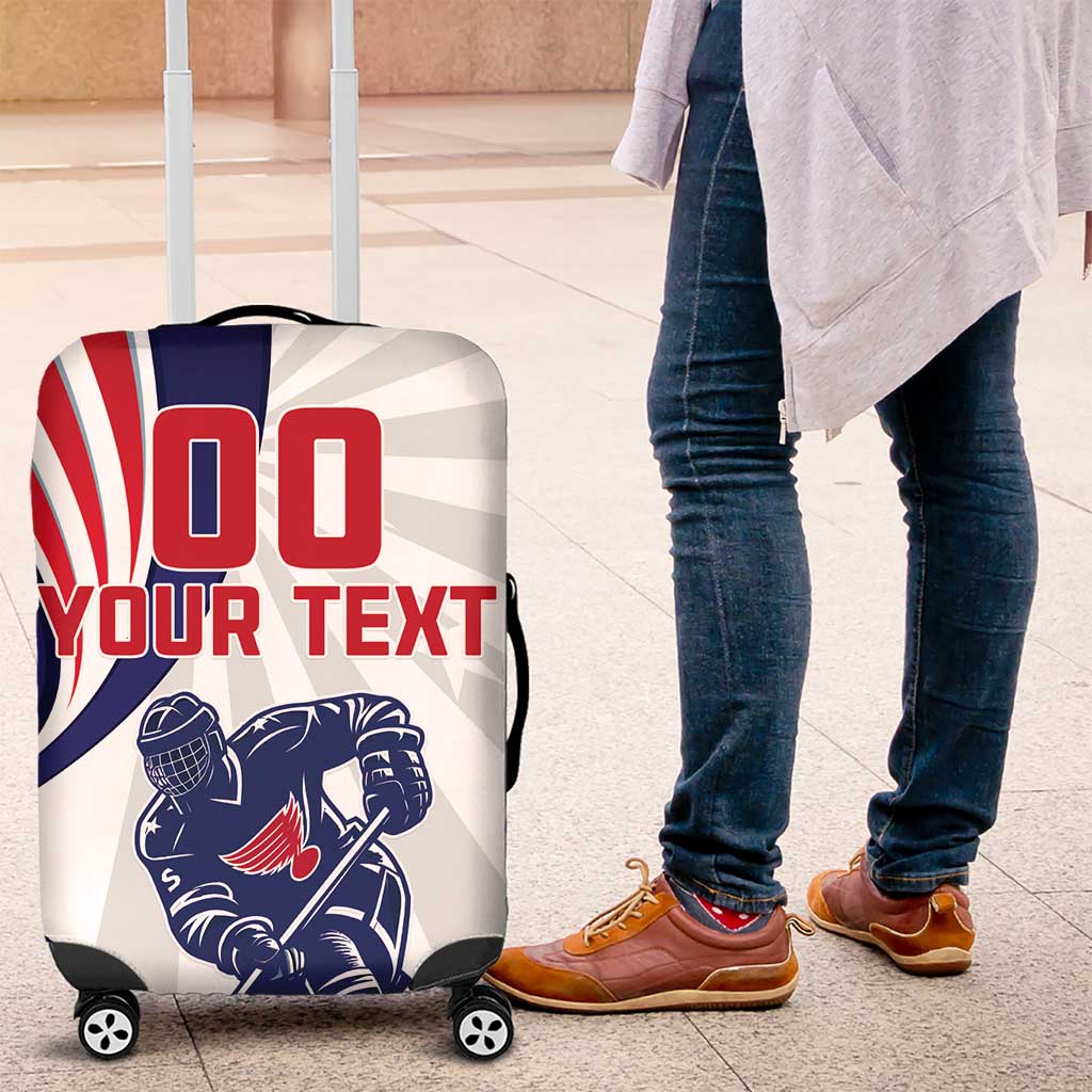 Custom United States Ice Hockey Luggage Cover USA Go Champions