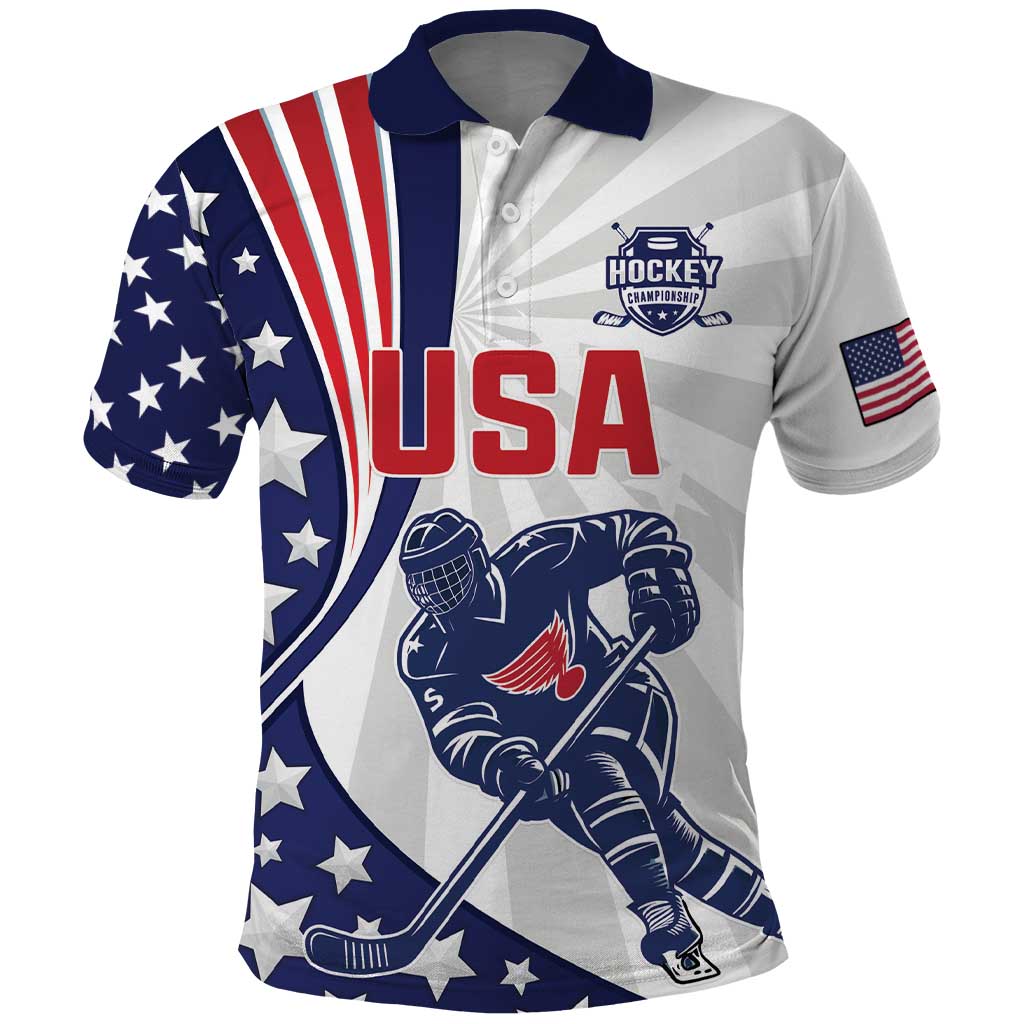 Custom United States Ice Hockey Polo Shirt USA Go Champions