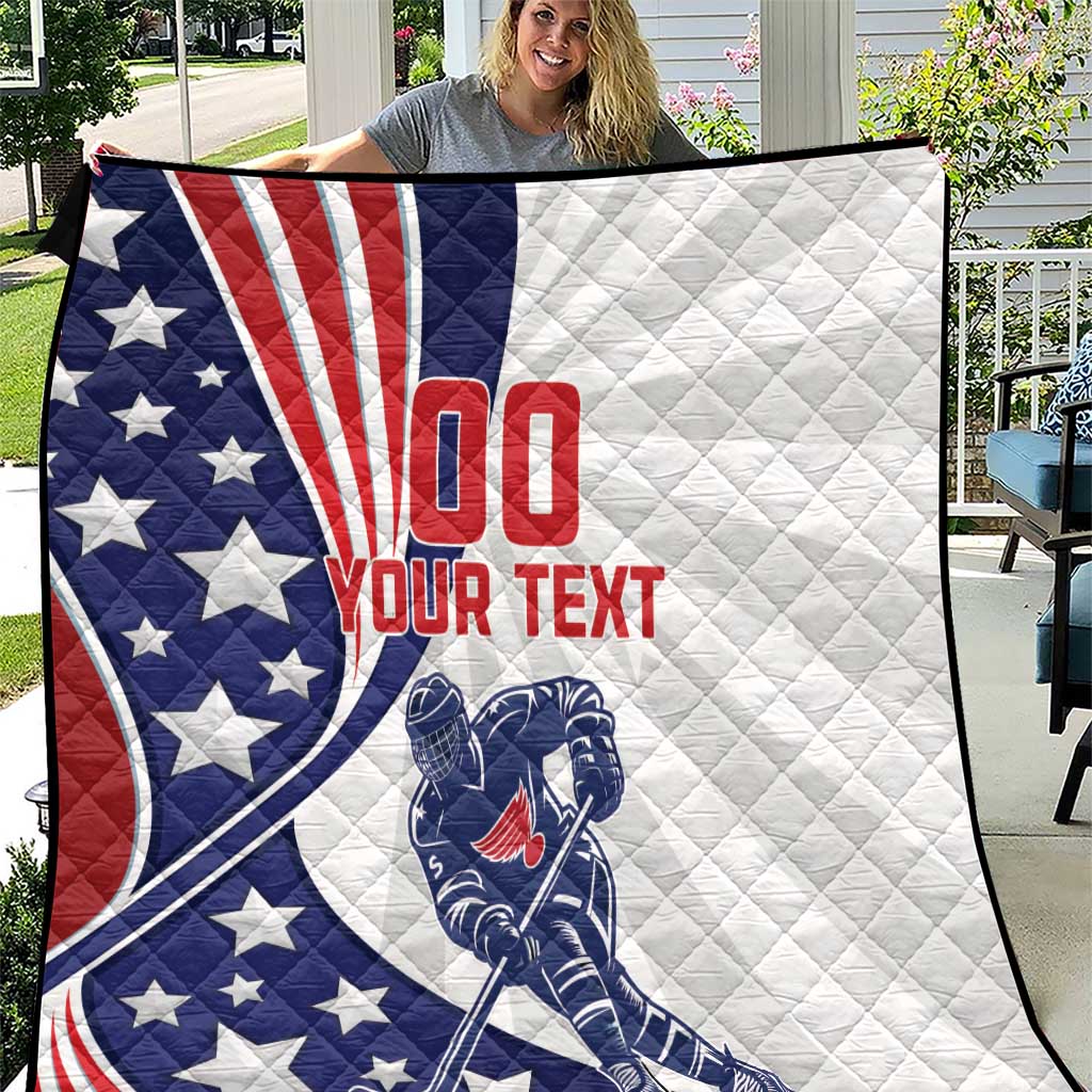 Custom United States Ice Hockey Quilt USA Go Champions