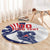 Custom United States Ice Hockey Round Carpet USA Go Champions