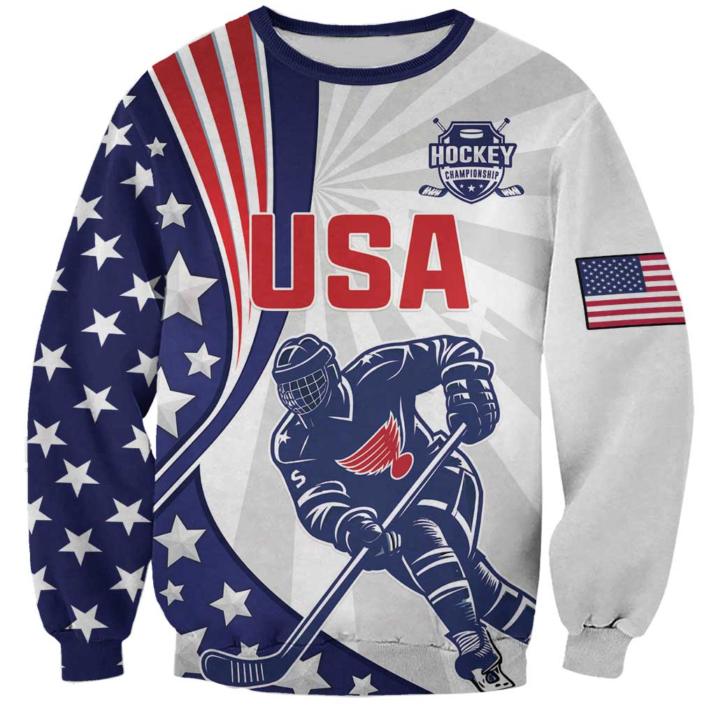 Custom United States Ice Hockey Sweatshirt USA Go Champions