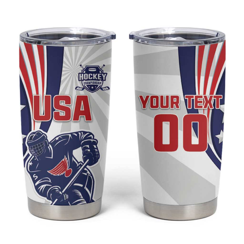 Custom United States Ice Hockey Tumbler Cup USA Go Champions