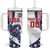 Custom United States Ice Hockey Tumbler With Handle USA Go Champions