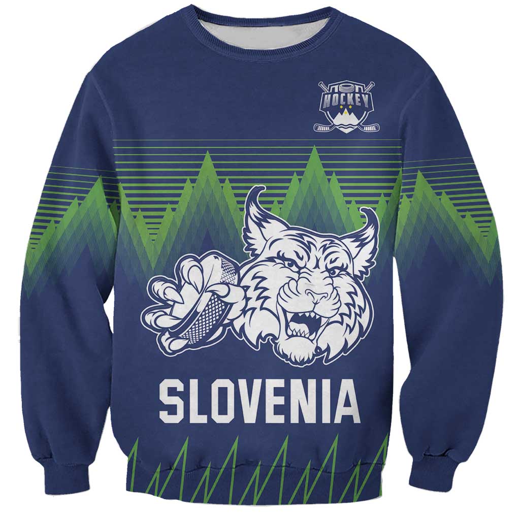 Custom Slovenia Hockey Sweatshirt Slovenija Lynx Mascot
