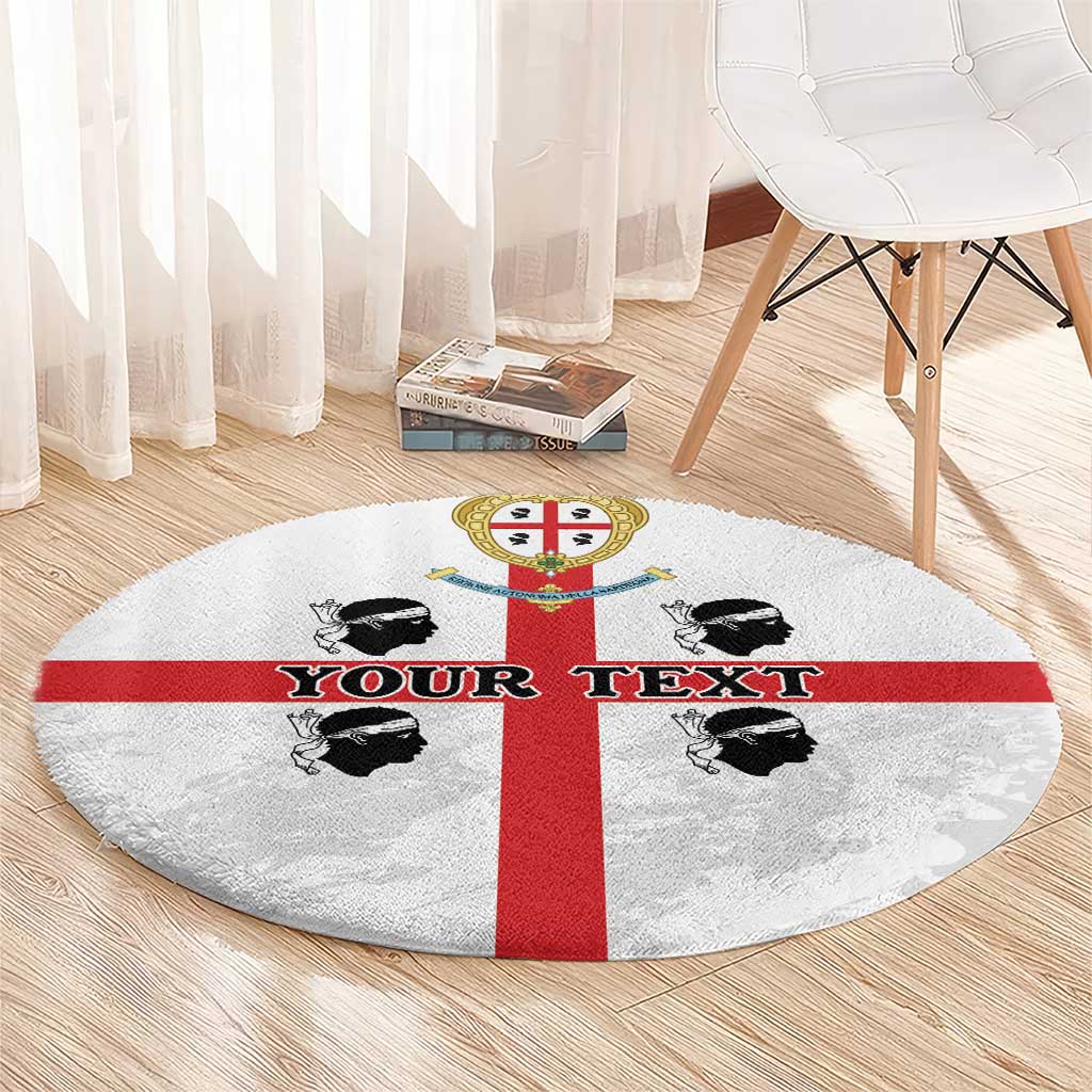 Personalized Sardinia Round Carpet Flag Style