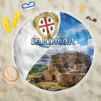 Sardinia Italy Beach Blanket Santu Antine With Map