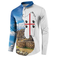 Sardinia Italy Button Sweatshirt Santu Antine With Map