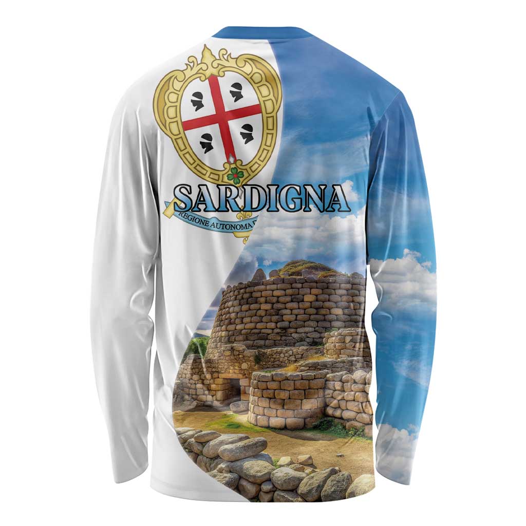 Sardinia Italy Long Sleeve Shirt Santu Antine With Map