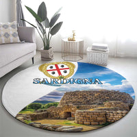 Sardinia Italy Round Carpet Santu Antine With Map
