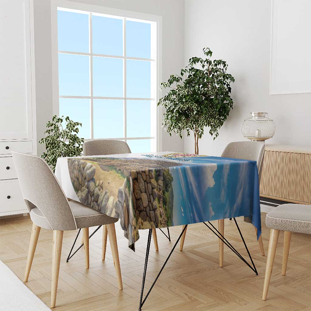 Sardinia Italy Tablecloth Santu Antine With Map