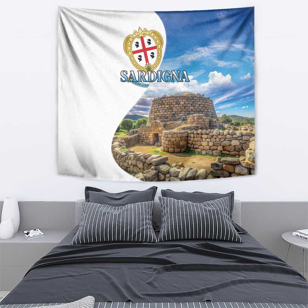 Sardinia Italy Tapestry Santu Antine With Map