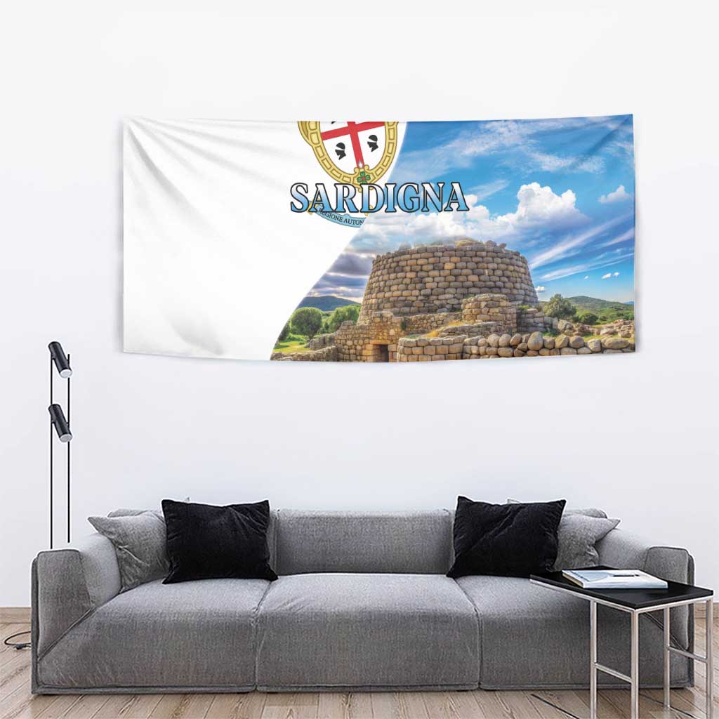 Sardinia Italy Tapestry Santu Antine With Map