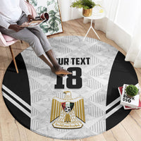 Custom Egypt Football Round Carpet 2026 Glory Run White Edition