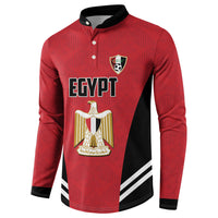 Custom Egypt Football Button Sweatshirt 2026 Glory Run Red Edition