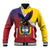 Colombia Coat Of Arms Baseball Jacket With Flag Style And Folk Pattern - Wonder Print Shop