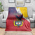 Colombia Coat Of Arms Blanket With Flag Style And Fork Partern