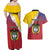 Colombia Coat Of Arms Couples Matching Off Shoulder Maxi Dress and Hawaiian Shirt With Flag Style And Folk Pattern - Wonder Print Shop