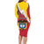 Colombia Coat Of Arms Family Matching Long Sleeve Bodycon Dress and Hawaiian Shirt With Flag Style And Folk Pattern - Wonder Print Shop