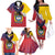 Colombia Coat Of Arms Family Matching Off The Shoulder Long Sleeve Dress and Hawaiian Shirt With Flag Style And Folk Pattern - Wonder Print Shop