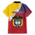 Colombia Coat Of Arms Family Matching Puletasi and Hawaiian Shirt With Flag Style And Folk Pattern - Wonder Print Shop