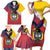 Colombia Coat Of Arms Family Matching Short Sleeve Bodycon Dress and Hawaiian Shirt With Flag Style And Folk Pattern - Wonder Print Shop