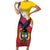 Colombia Coat Of Arms Family Matching Short Sleeve Bodycon Dress and Hawaiian Shirt With Flag Style And Folk Pattern - Wonder Print Shop